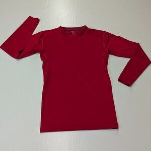 bcg Size Small Red Mesh Athletic Top Long Sleeves